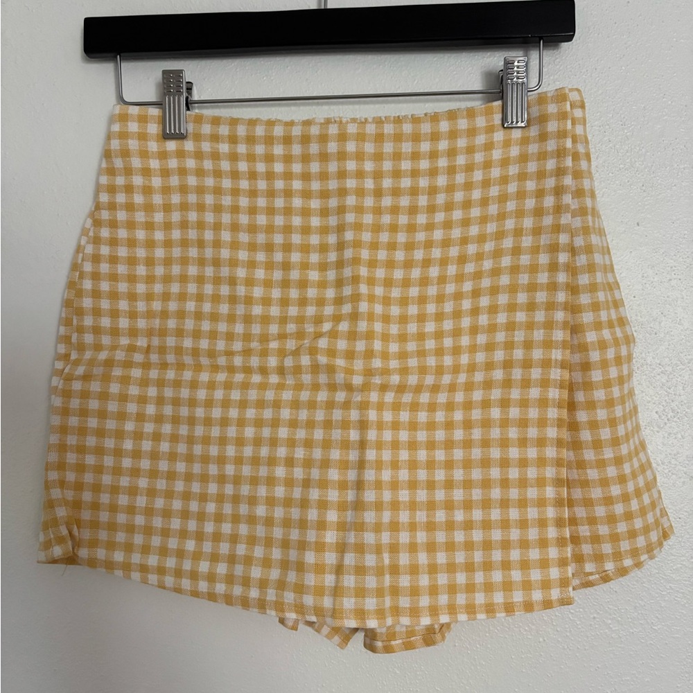 XS petite gingham skort